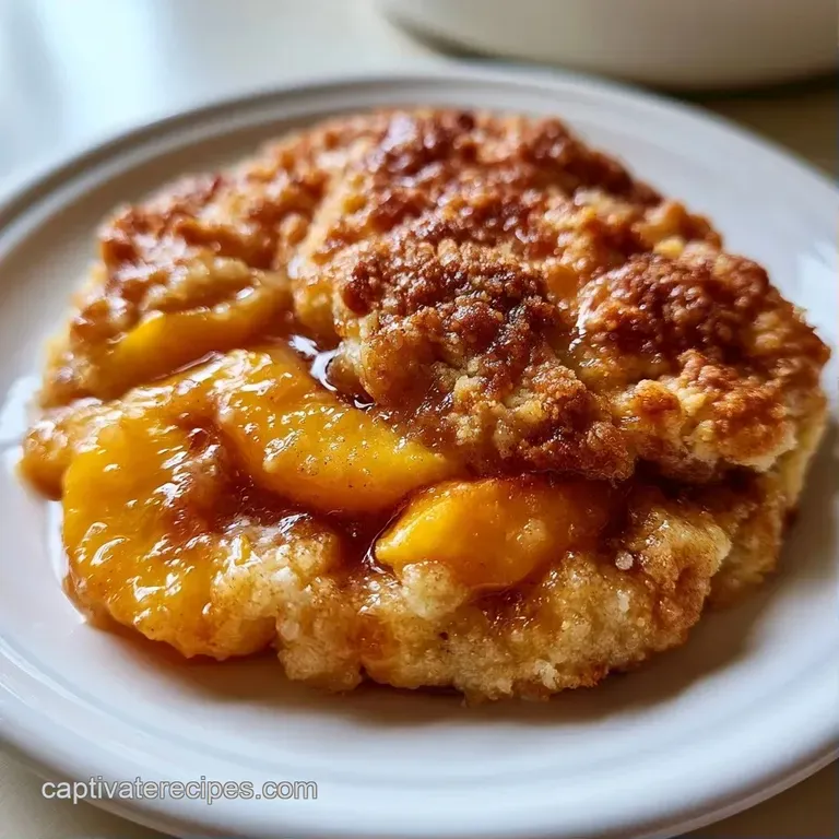 A slice of warm fruit dessert with a buttery crust on a white plate, topped with a melting scoop of vanilla ice cream.