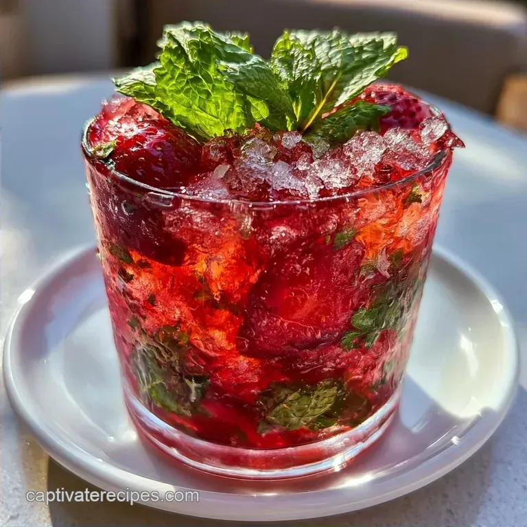 Strawberry Mint Julep: Frosty and Vibrant