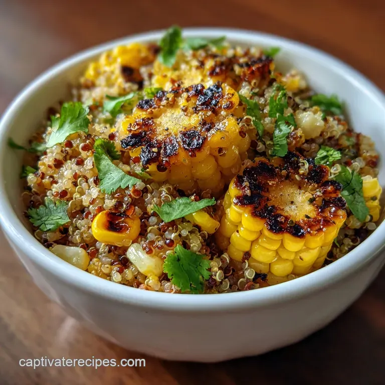 Mexican Street Corn Quinoa Salad with Lime Crema