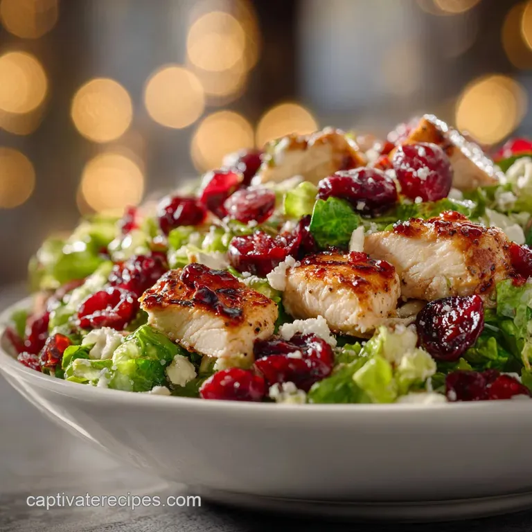 Sweet Savory Chicken Cranberry Salad with Tangy Yogurt Dressing