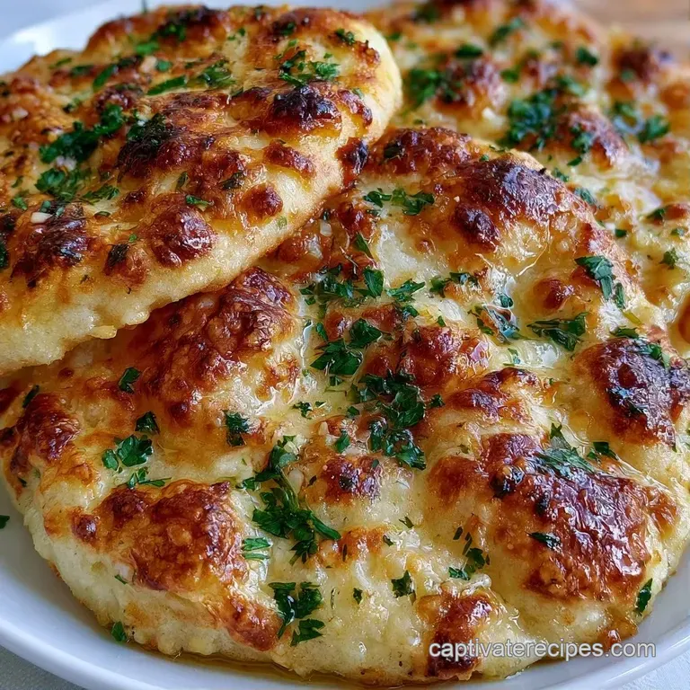 Stack of soft, toasted flatbreads beside a small bowl of olive oil and fresh rosemary on a white ceramic plate.