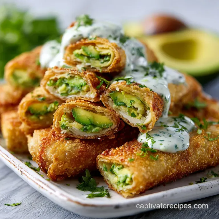 Crispy Vegan Copycat Avocado Egg Rolls