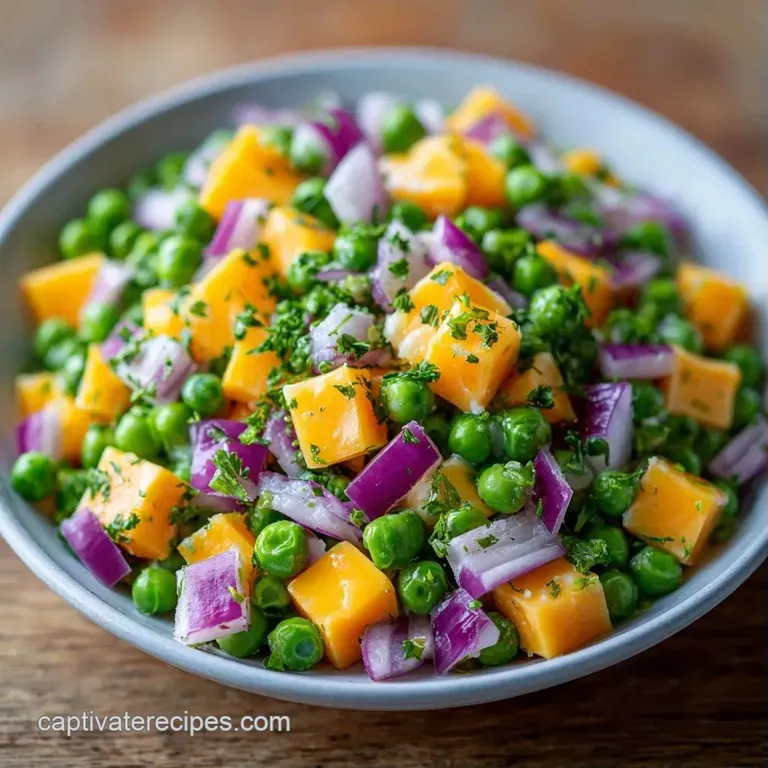 Bright green peas and crisp radishes in a white ceramic bowl, garnished with fresh mint on a rustic linen napkin.