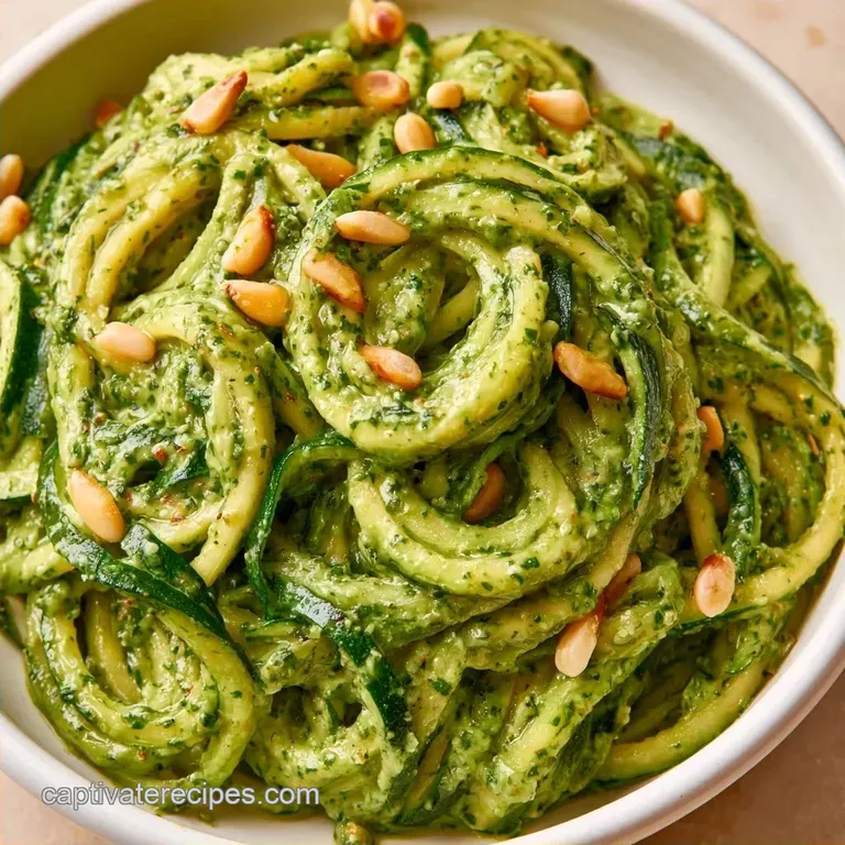 Vegetarian Pesto Zoodles in 20 Minutes